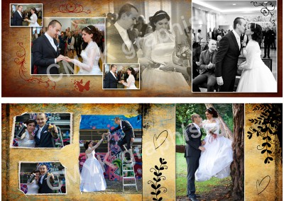 Mariage / Création de la mise en page / Double page d'un album photo