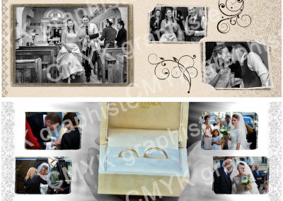 Mariage / Création de la mise en page / Double page d'un album photo