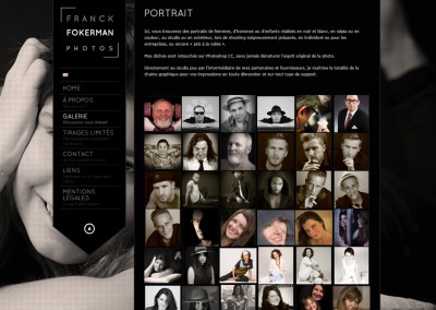Site Vitrine WordPress / Page galerie <a href= "http://franckdfokerman.com/photographe/fr/">Voir le du Photographe</a>