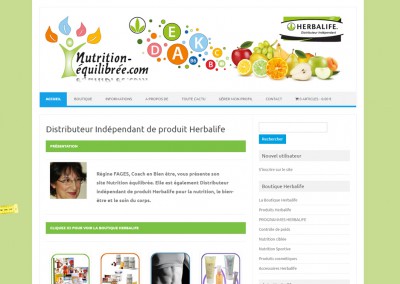 Site E-commerce WordPress <a href= "http://www.nutrition-equilibree.com/">Voir le site de produit diététique </a>