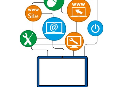 Pictogrammes informatique / Création de Pictos et illustration pour illustrer un site web