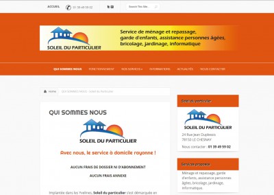 Site Vitrine WordPress - Service à la personne